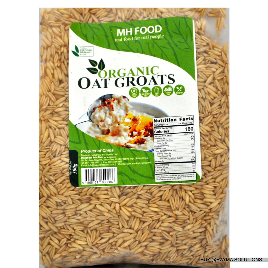 MH FOOD Organic Oat Groats, Gluten Free, 500g + GIFT* Shopee Malaysia