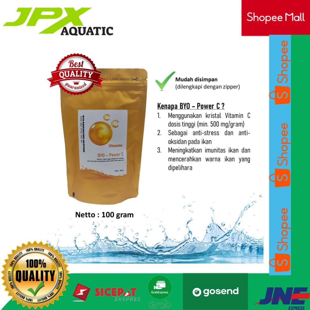 Vitamin C High Dose Fish BYO Power C 100 gr ORIGINALWarranty