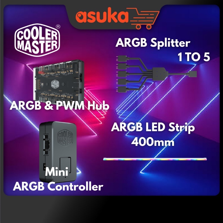 Cooler Master ARGB 1 To 5 Splitter Cable | MasterFan 1 TO 6 ARGB And ...