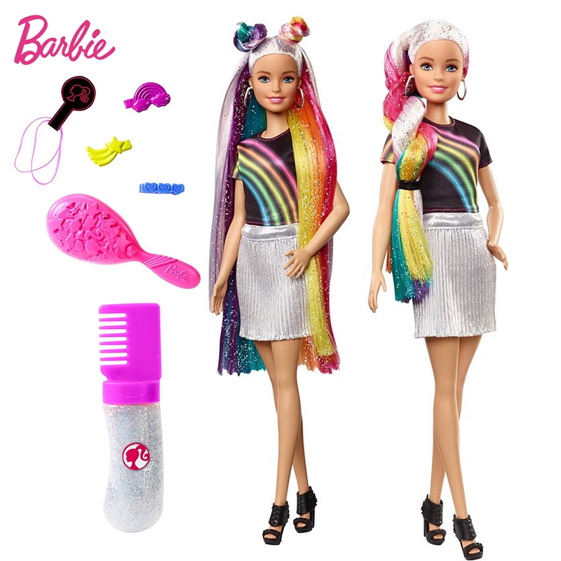 barbie rainbow sparkle hair doll