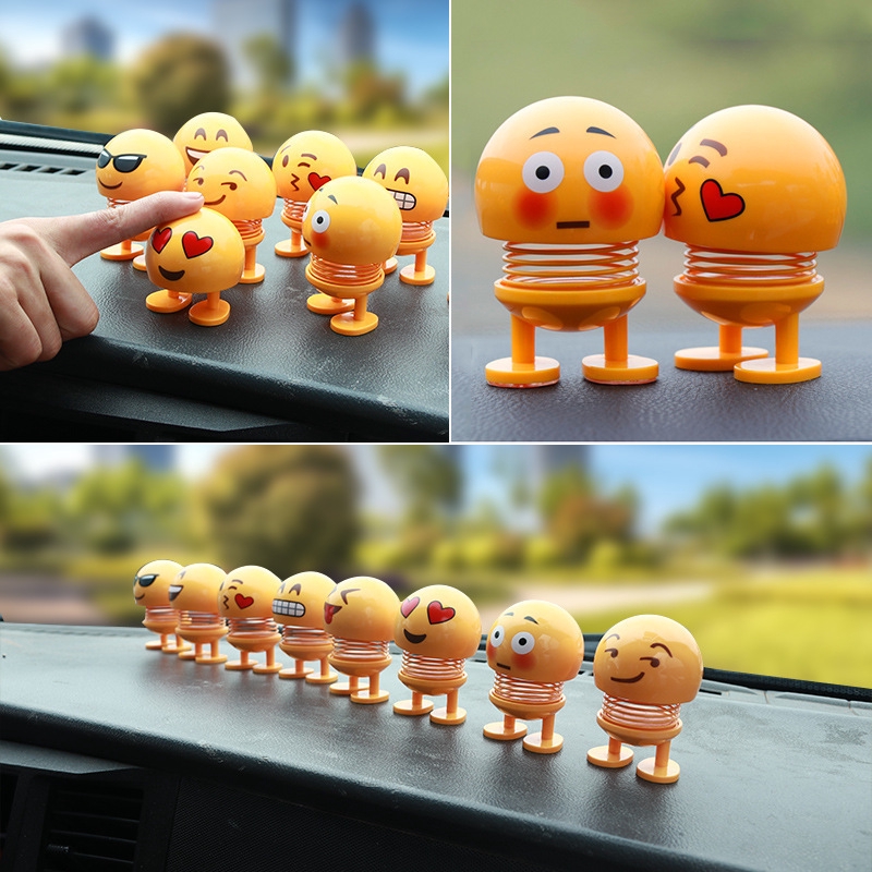 car dashboard emoji toys