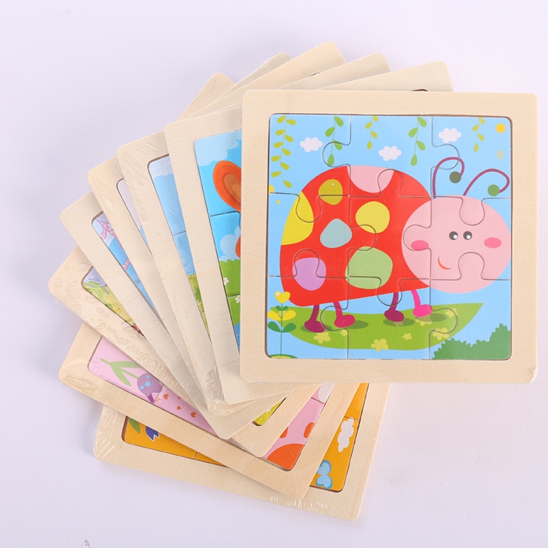 Purpose Have 【COD】9 Pieces Kids Wooden Puzzles Cartoon Animal Cars Vegetables Fruits Puzzle Premium - Image 4