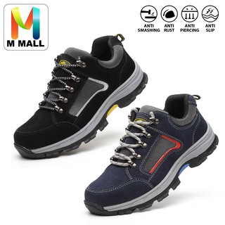 M Mall Fashion Low-Cut Steel Toe Cap Work Safety Shoes - 506 (Black / Blue) / JM88 (RED) / 306 (Black / Red)