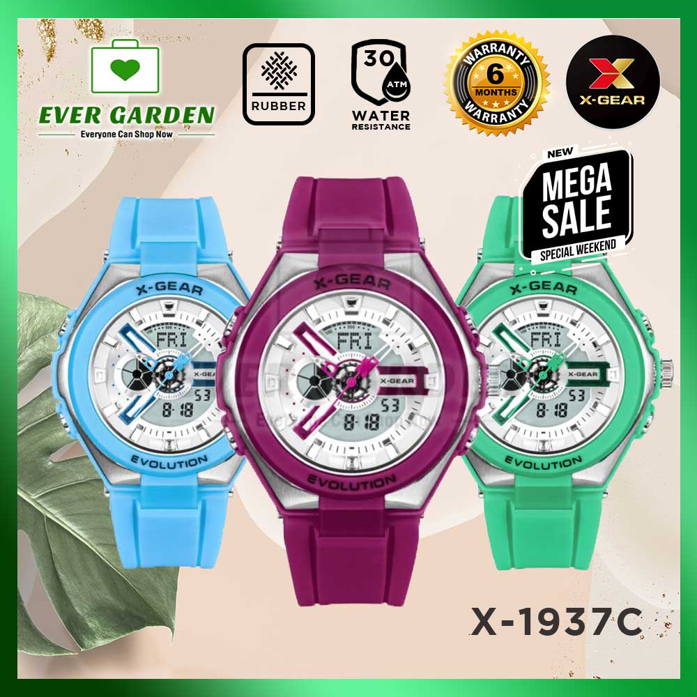 Evergarden X-Gear M-1937C Fashion Sport Watch Women Top brands Luxury 5Bar Digital Watch 14 Type Color Family