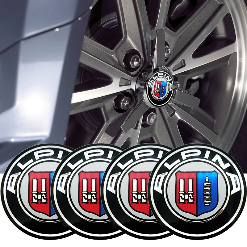 4pcs 56.5mm Car Wheel Center Hub Sticker for BMW ALPINA M3 M5 M6 F20 F01 F02 F30 E46 E90 E92 E93 E60 E39 E36 F10 F20 Acc