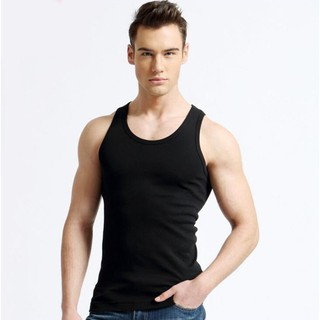Men's Cotton Undershirts Singlet Breathable Tank Tops Camiseta