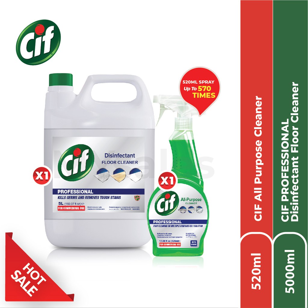 [Bundle] Cif All Purpose Cleaner520ml +Cif Professional Disinfectant
