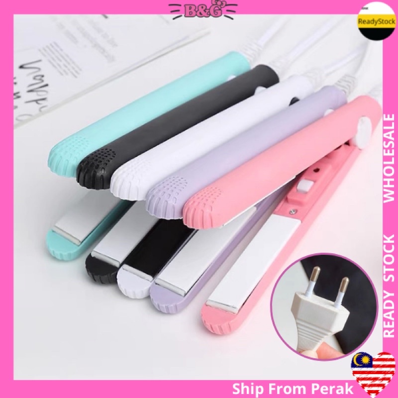 Mini Iron Hair Curling Straightener Travel Irons Style Ceramic Styling Tools 卷发棒小型旅行离子烫直发器