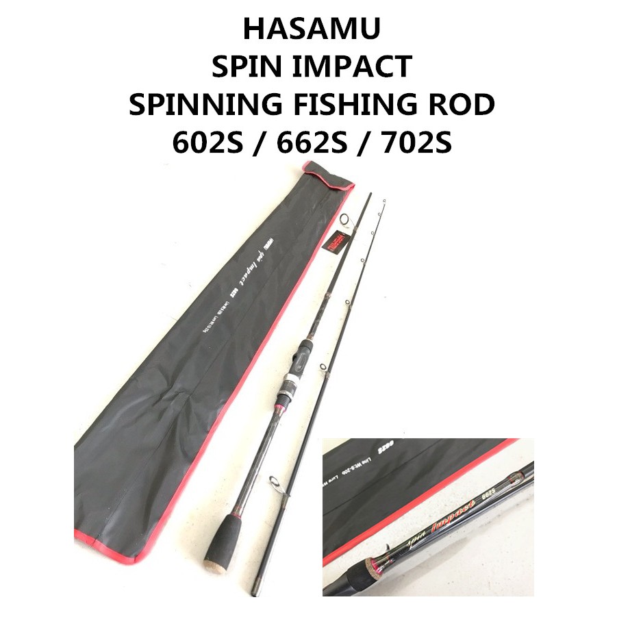 HASAMU SPIN IMPACT SPINNING FISHING ROD 602S / 662S / 702S | Shopee ...