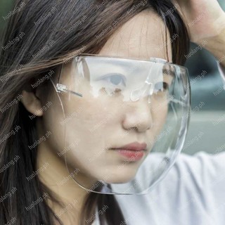 High quality】No dizzy Full Face shield acrylic Blocc Visor Sunglasses Eye goggles safety glasses anti-spray nao