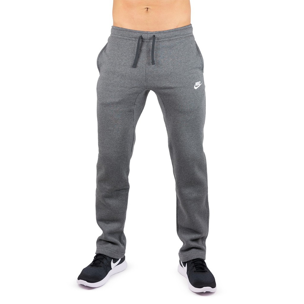 100% Original - Nike Open Hem Fleece Club Joggers Pant - Dark Grey ...