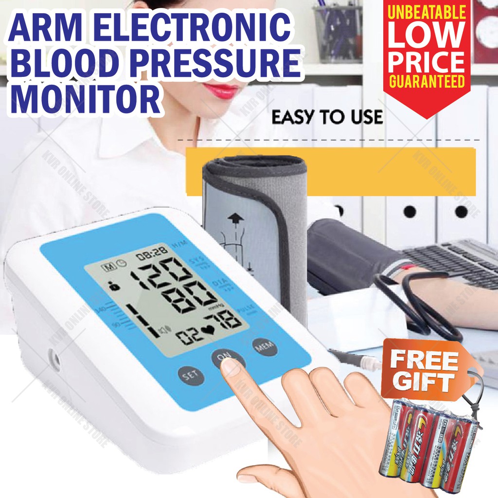 Automatic Sphygmomanometer ArmCuff Blood Pressure Monitor Pulse Heart