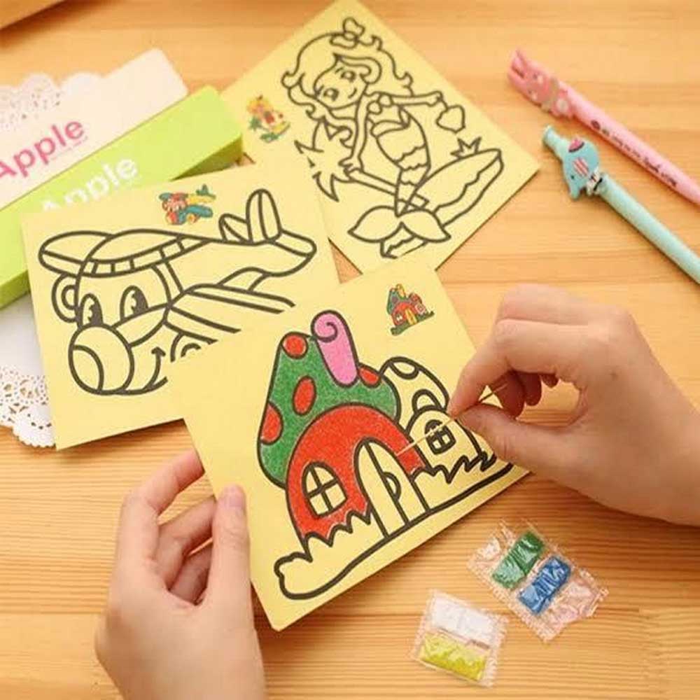 Kids DIY Sand Painting Set Handmade Art Sand Painting Educational Toys