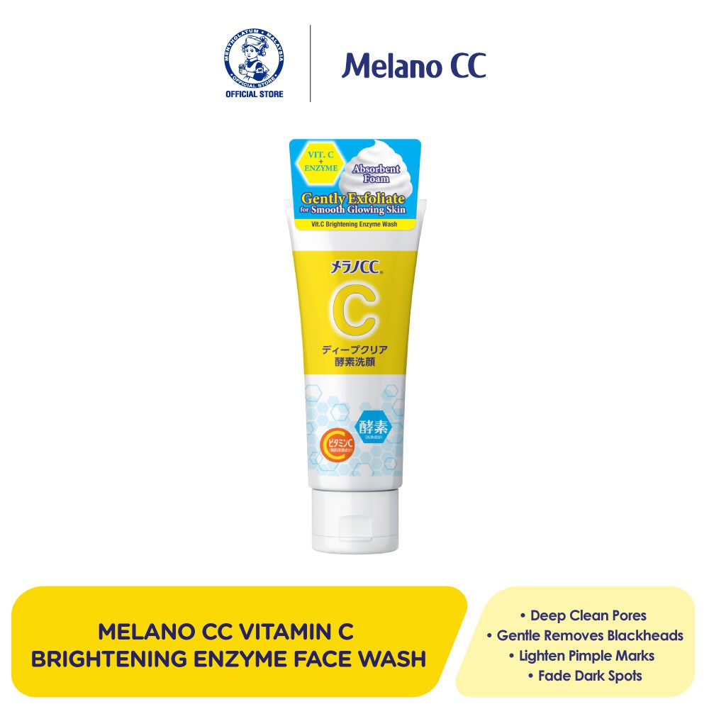 Melano CC Vitamin C Brightening Enzyme Face Wash 130g [Gently Exfoliate
