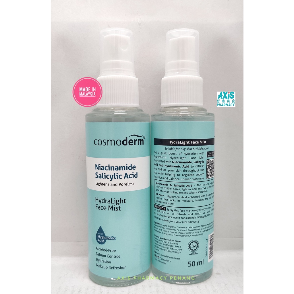 COSMODERM NIACINAMIDE SALICYLIC ACID "Lightens And Poreless" HYDRALIGHT