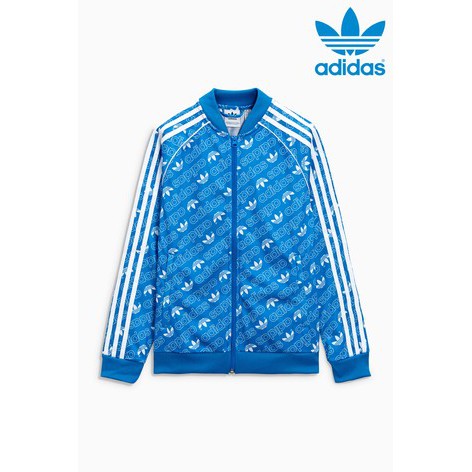 adidas trefoil jacket blue