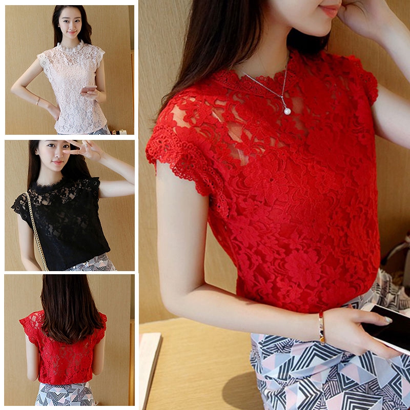 lace shirt tops