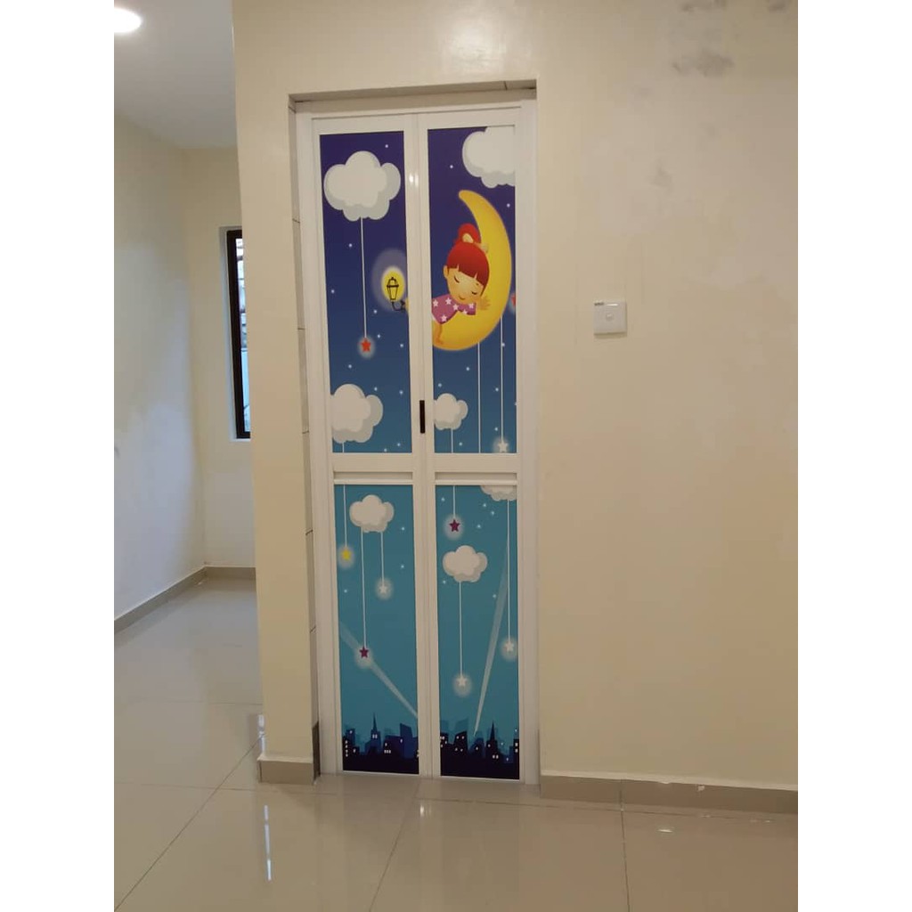 Pintu Lipat untuk Tandas Bifold Toilet Door Pintu Tandas 
