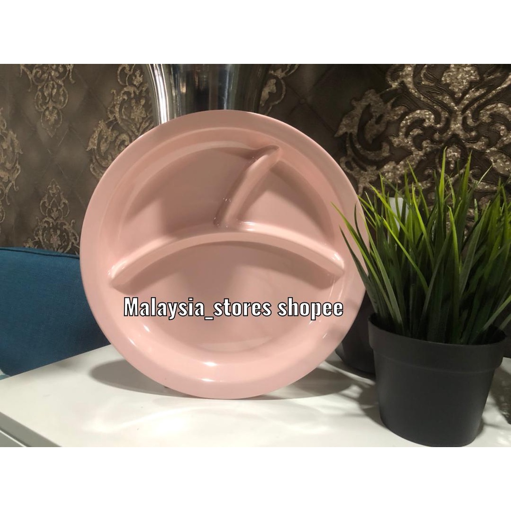 Pinggan Suku Separuh Malaysia Diet Portion Bowl Plate Adult Dewasa Penjara Divider Melamine Non Toxic Ikea Corelle Kurus