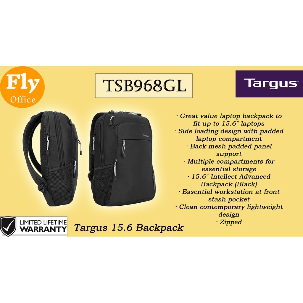 targus intellect 15.6 laptop backpack