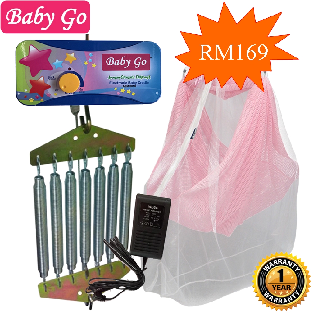 BabyGo Automatic Electronic Set Baby Cradle Buaian Elektrik Bayi Mesin ...