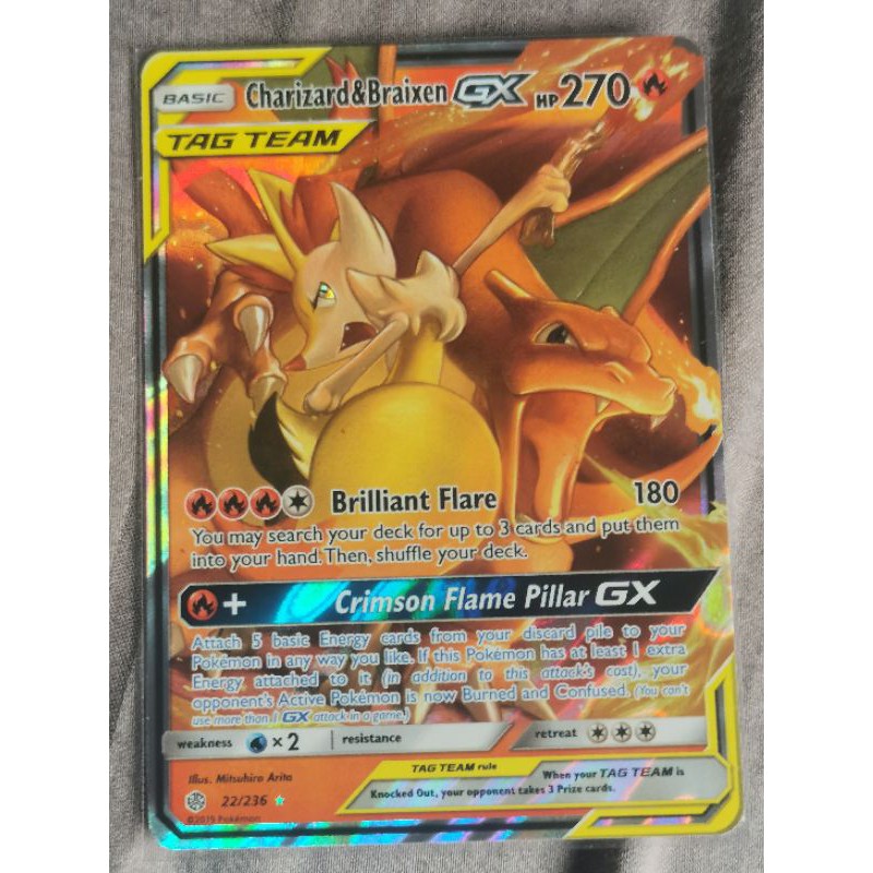 Pokemon TCG Trading Card GX, V, Vmax, Tag Team - Fire type (Charizard ...