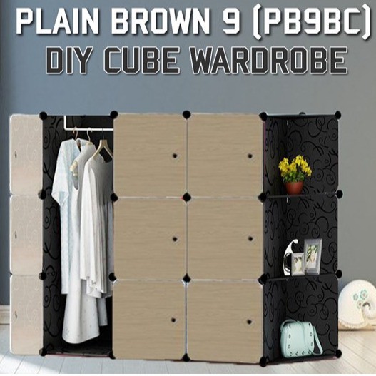 Plain Brown 9c Diy Corner Rack Storage Cabinet Wardrobe With Almari Hanger Pb9bc Shopee Malaysia