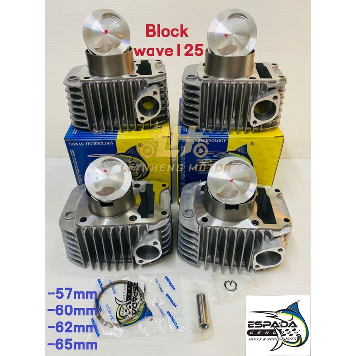 HONDA WAVE 125 WAVE125 w125 BLOCK BLOK CYLINDER RACING 57MM 60MM 