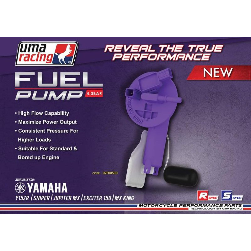 UMA RACING FUEL PUMP 4.0 BAR Y15ZR MXKING EXCITER150 YAMAHA Shopee