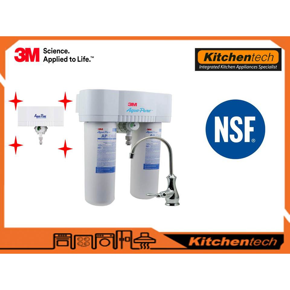 3M Indoor Undersink Drinking Water Filter Aqua Pure System AP DWS1000