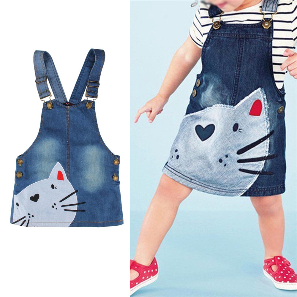 girls denim overall dress