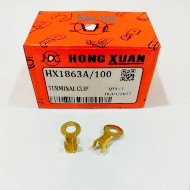 HX1863A Extra wide leg 1Box 100pc Ring Terminal Clip Wire Universal