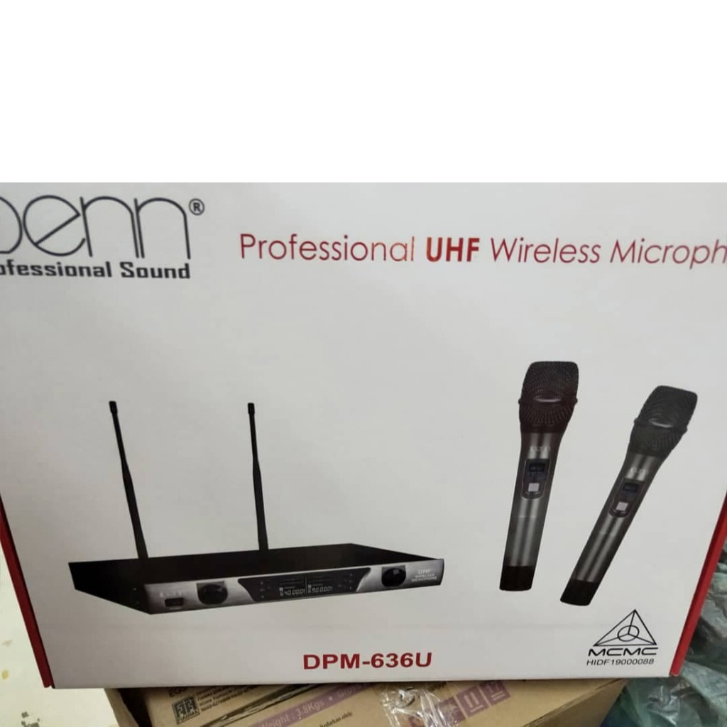 DENN DPM-636U UHF Multi Channel Wireless System - 2 Handheld Microphone
