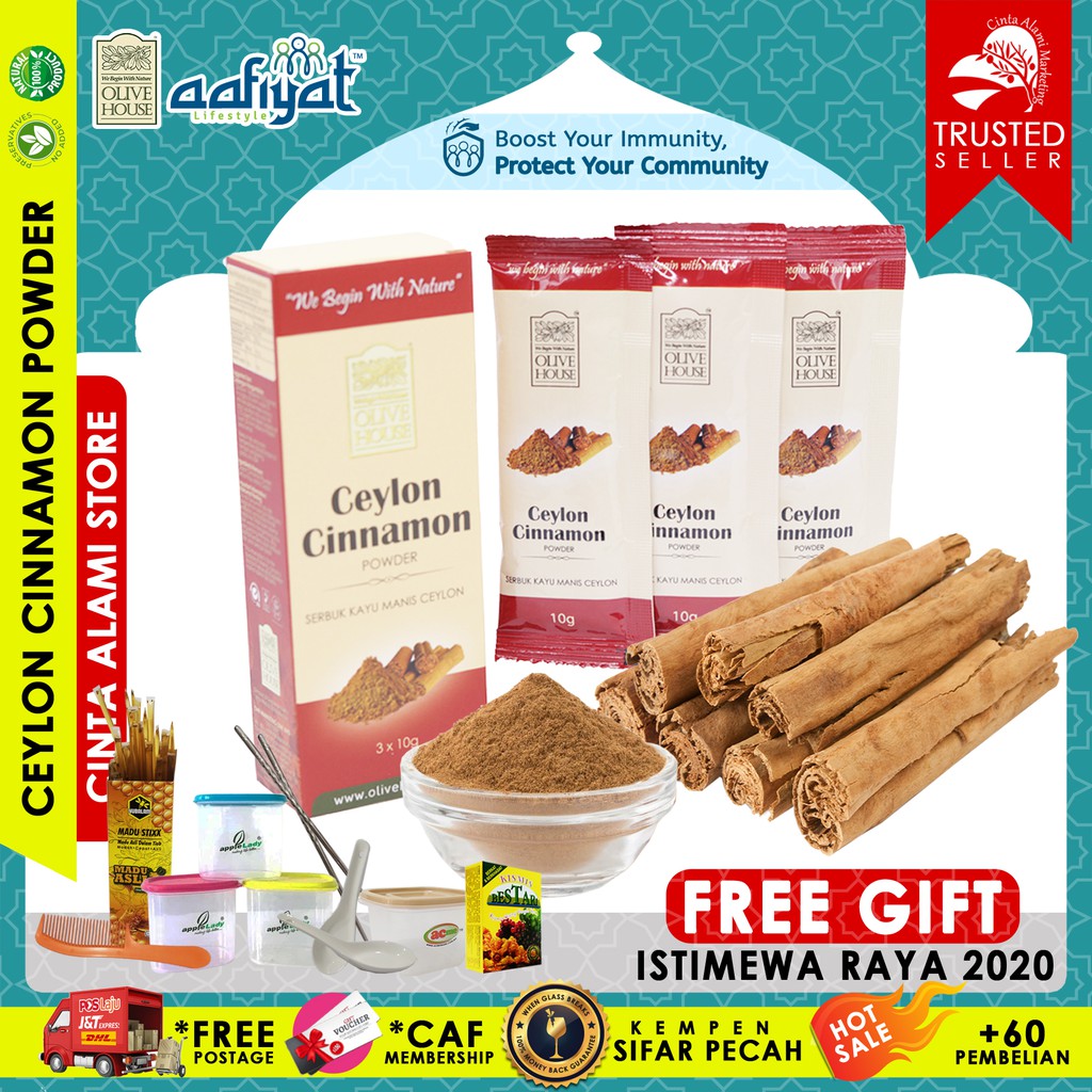 Serbuk Kayu Manis Ceylon Cinnamon Olive House Free Gift Free Postage Ceylon Cinnamon Powder Shopee Malaysia