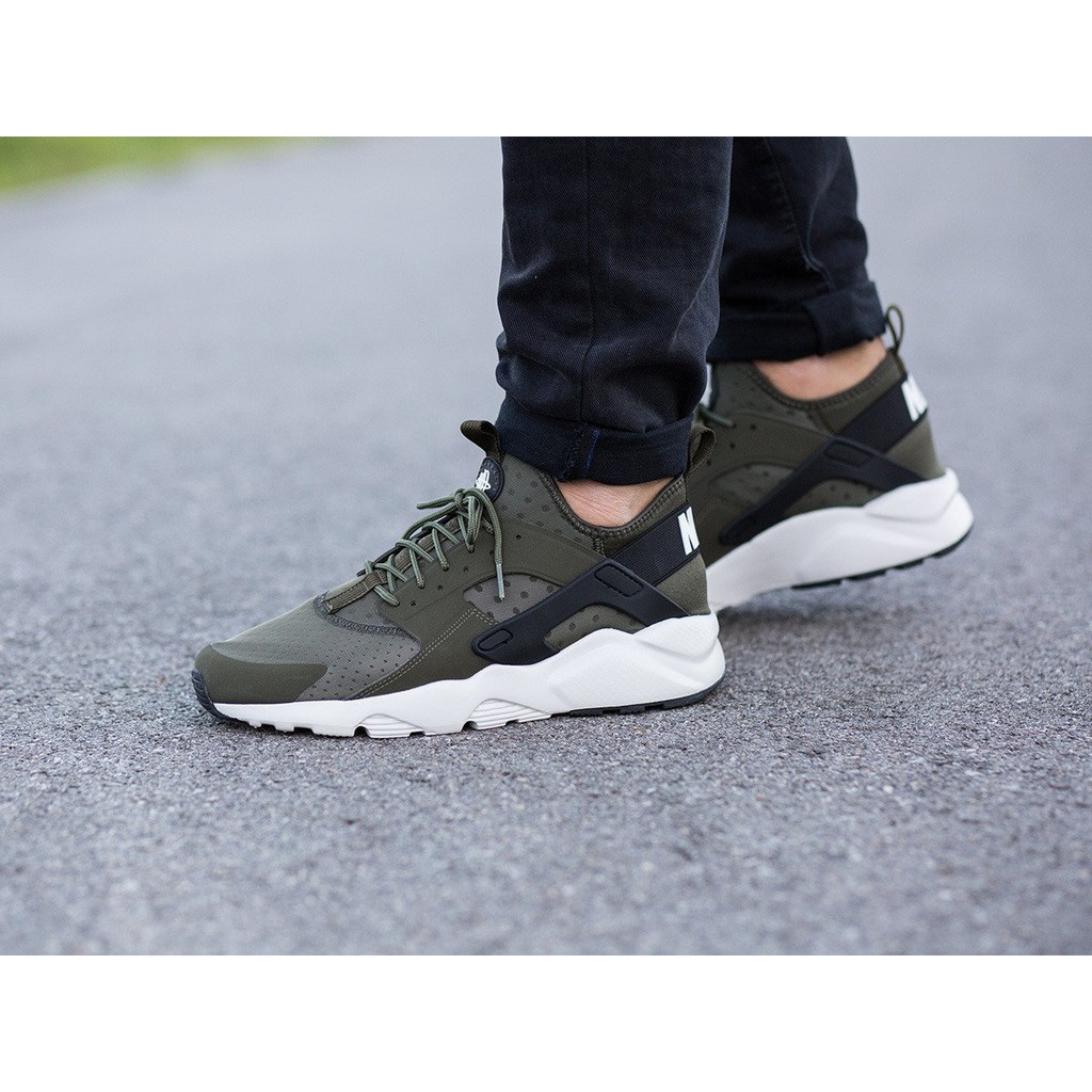 nike air huarache run ultra olive green