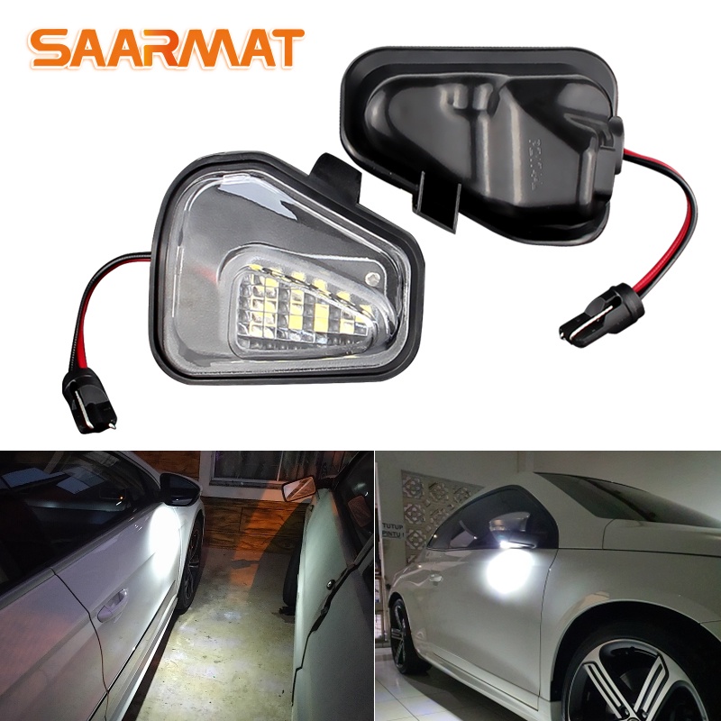 2xCanbus LED Side Mirror Puddle Lights For Volkswagen VW Passat B7 EOS CC Scirocco Jetta