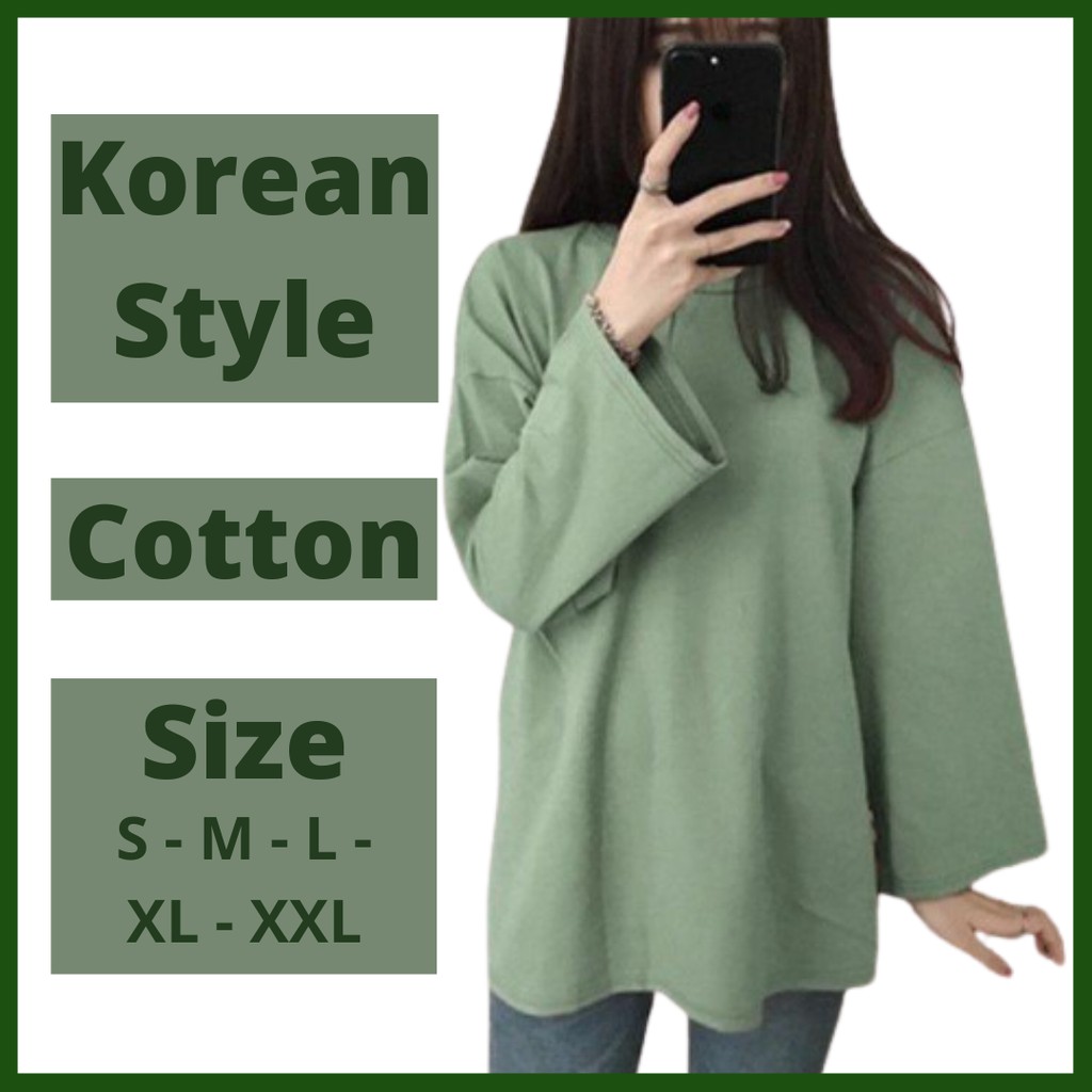 Buy Crazy Sales T Shirt Wanita Lengan Panjang Murah Baju T Shirt Long Sleeve Perempuan Women Clothes Blouse Loose Clothing Seetracker Malaysia