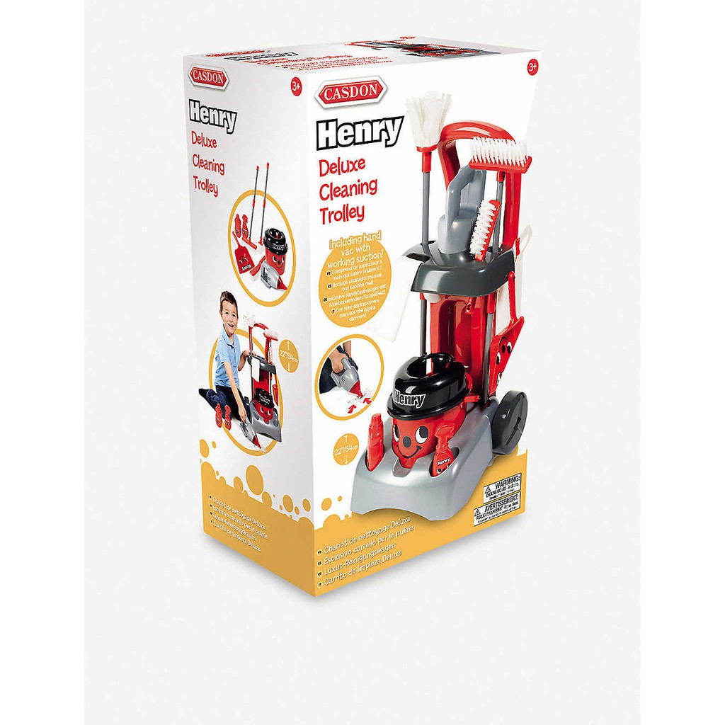 henry deluxe cleaning trolley toy set