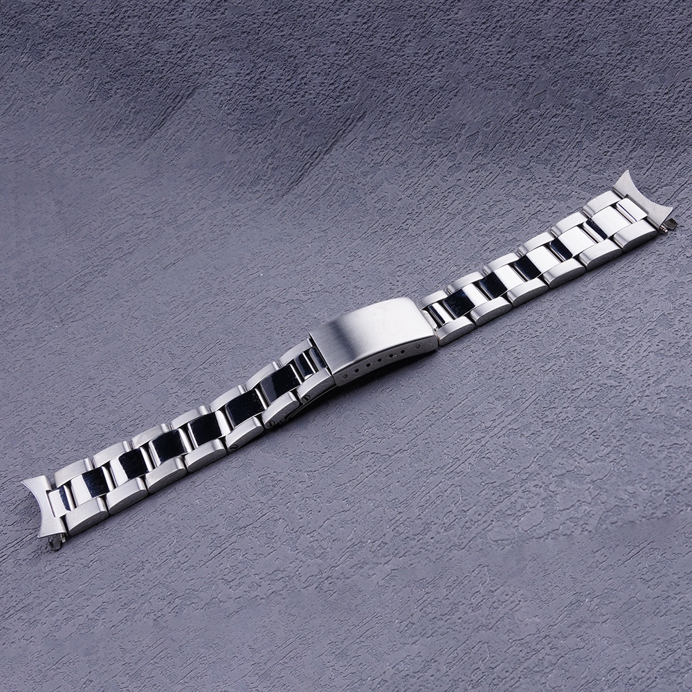 For 19mm Watch Band Strap Silver Polishing Hollow Curved End Oyster Style  Bracelet For SEIKO 5 SNXS73 75 77 79 80 81 SNFF05 SNXG47 | Shopee Malaysia