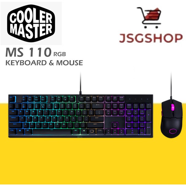 Cooler Master Ms110 Rgb Gaming Keyboard And Mosue Combo Cm Ms 110 Kkmf1 Us Shopee Malaysia