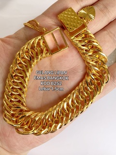 GELANG LIPAN EMAS BANGKOK LEBAR 1 5CM Shopee Malaysia GELANG LIPAN EMAS BANGKOK LEBAR 1 5CM Shopee Malaysia