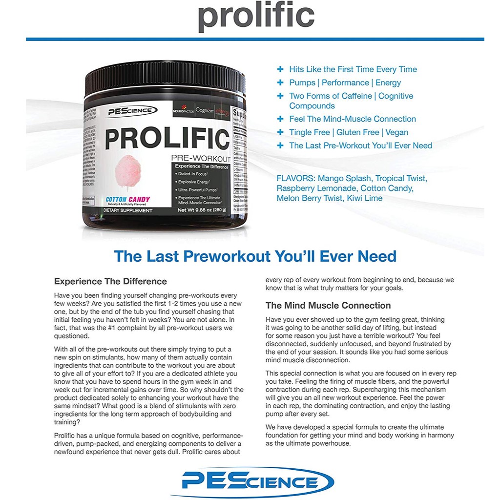 Pescience Prolific Pre Workout Shopee Malaysia