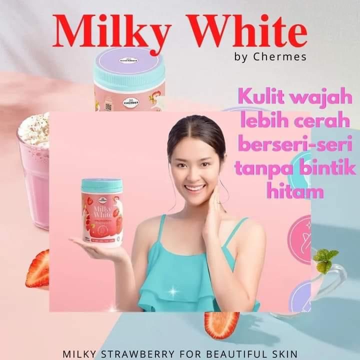 MILKY WHITE CHERMES ( ORIGINAL HQ WITH BAR CODE) Shopee Malaysia