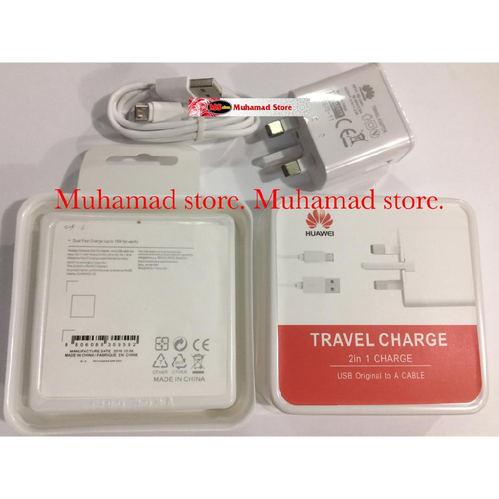 Huawei Travel Adapter Qualcomm 2 In 1 Charger With Micro USB Original A Cable