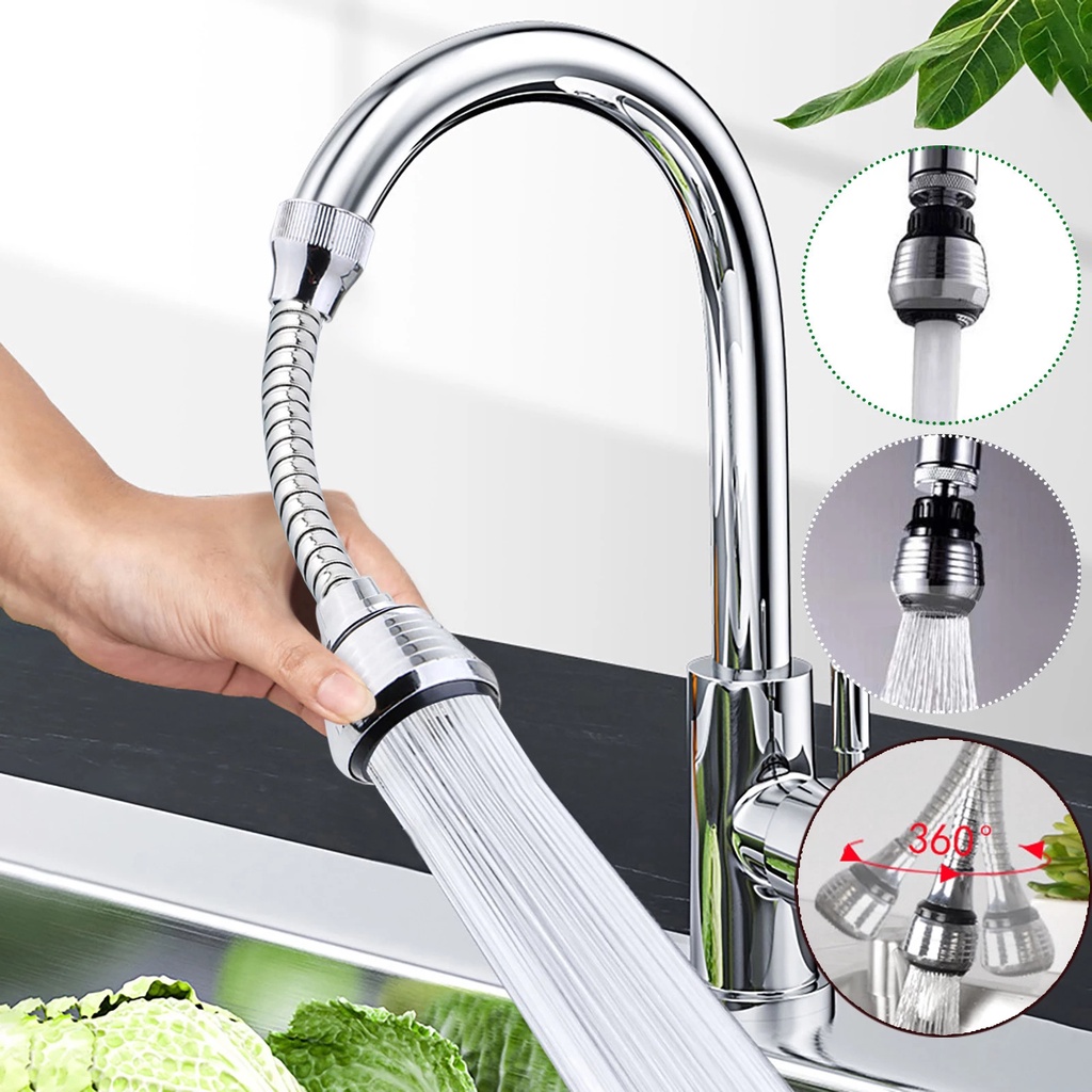 360 Degree Swivel 3 Modes Anti-Splash Water Saving Faucet Sprayer Aerator / Sink Faucet Filter Nozzle / Kitchen Universal Tap Head Attachment / Bathroom Faucet Purifier