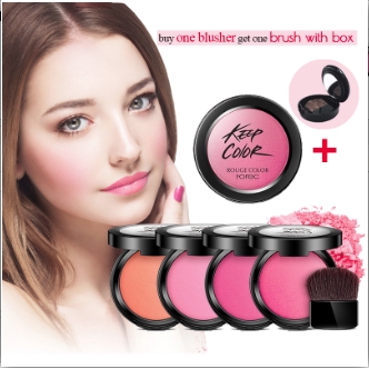 shiny blush makeup