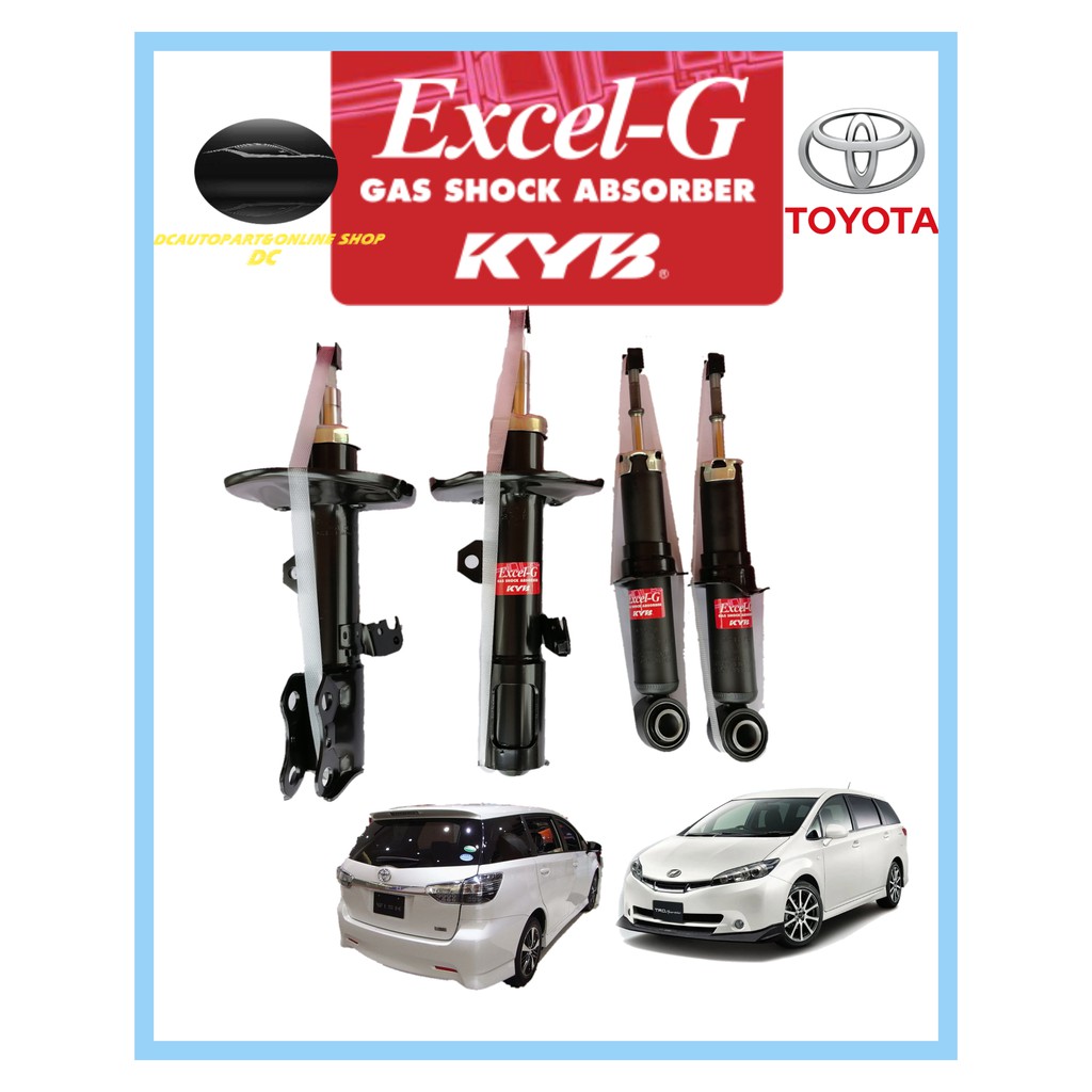 100 Original Kyb Kayaba Toyota Wish 1 8 2 0 Zge20w Zge20g Zge22w Zge25w Front Rear Shock Absorber Abs Frt Rr Shopee Malaysia