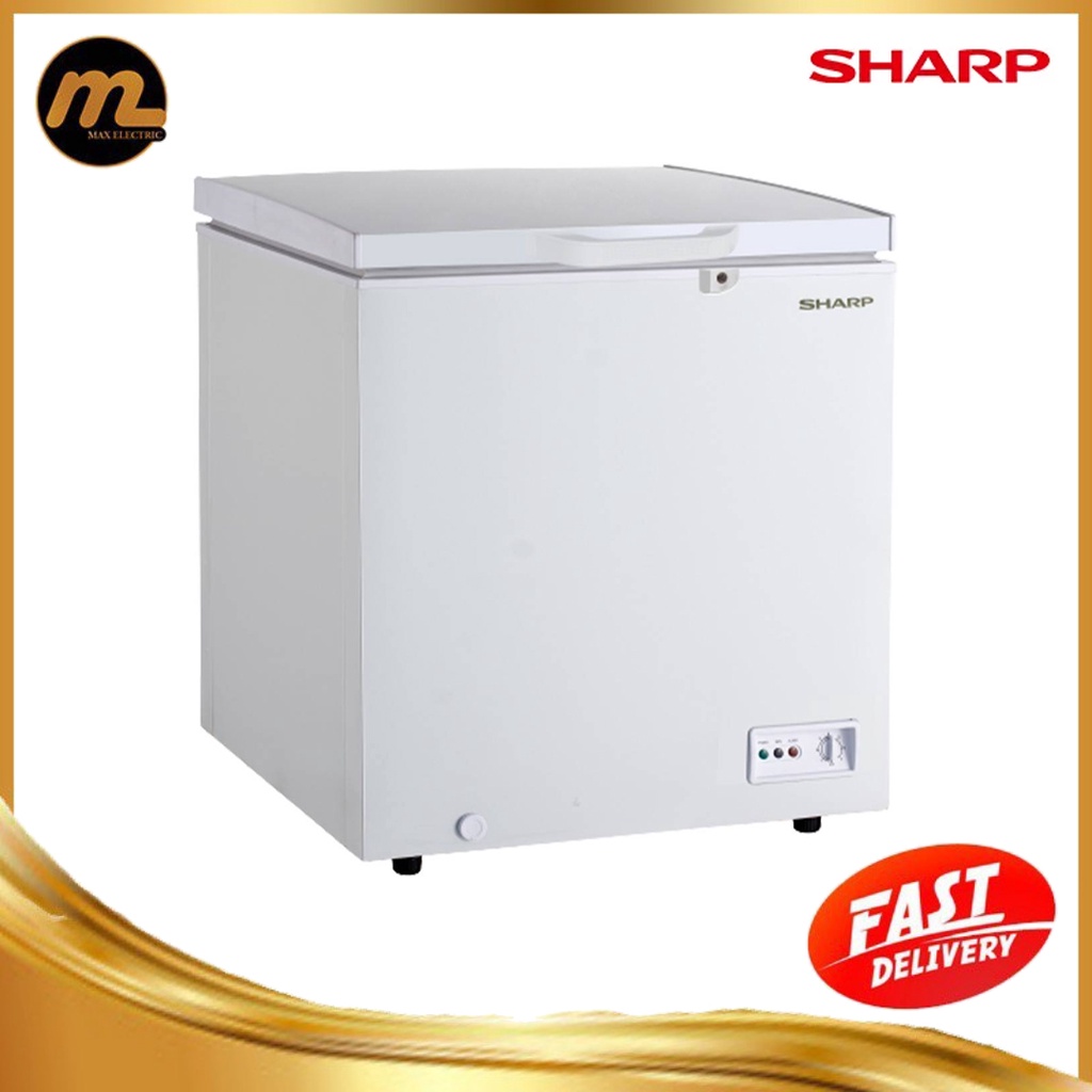 Sharp Chest Freezer With Lock And LED Light (160 L) SJC168 Shopee