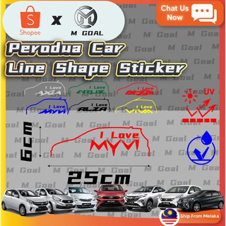 Perodua ILOVE STICKER [High Grade Anti UV] myvi alza bezza 