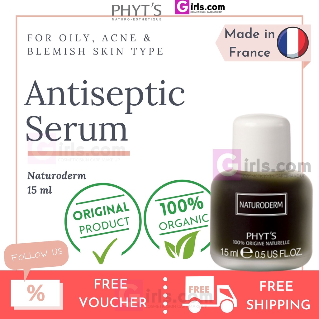 Girls.com Phyt's France Soins Equilibrants Naturoderm Balancing Care Antiseptic Serum 15ml 30ml For Oily, Blemish & Acne